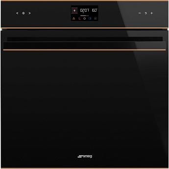 картинка Электрический духовой шкаф Smeg SOP6602TNR черное стекло 
